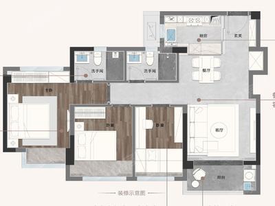 3室2厅 89㎡
