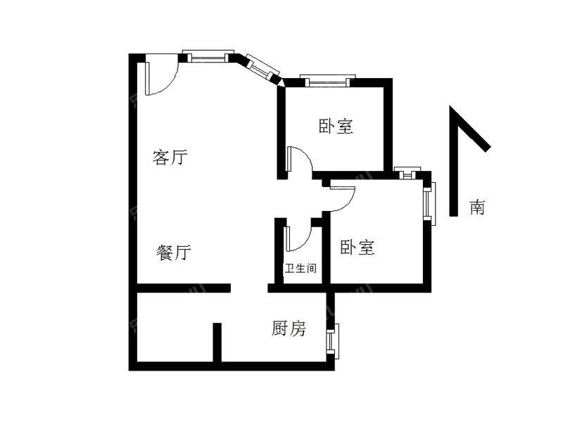深圳中新街户型照片_中新街 2室2厅66.48m²精装修