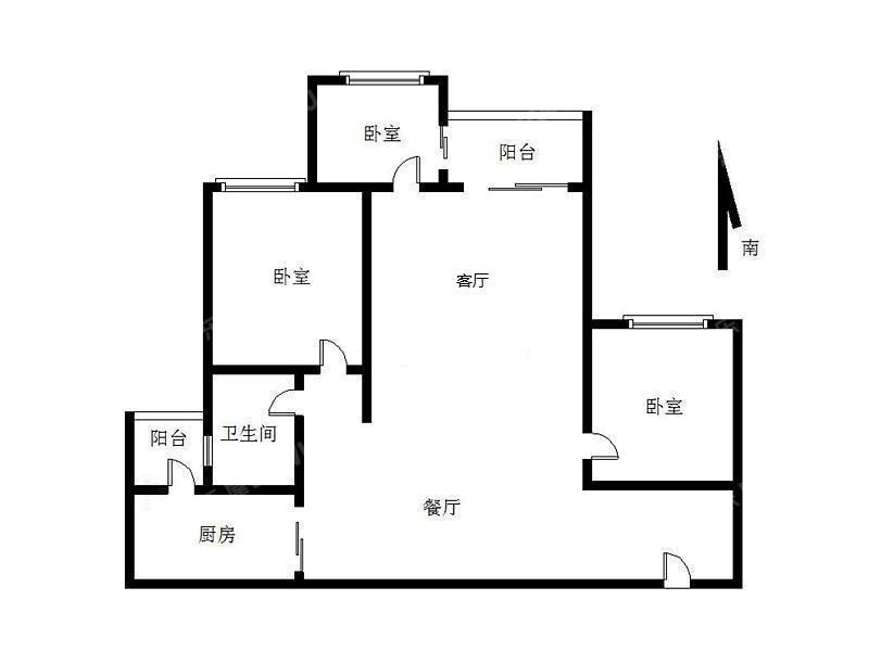 中山时代倾城户型照片_时代倾城 3室2厅91m²整租