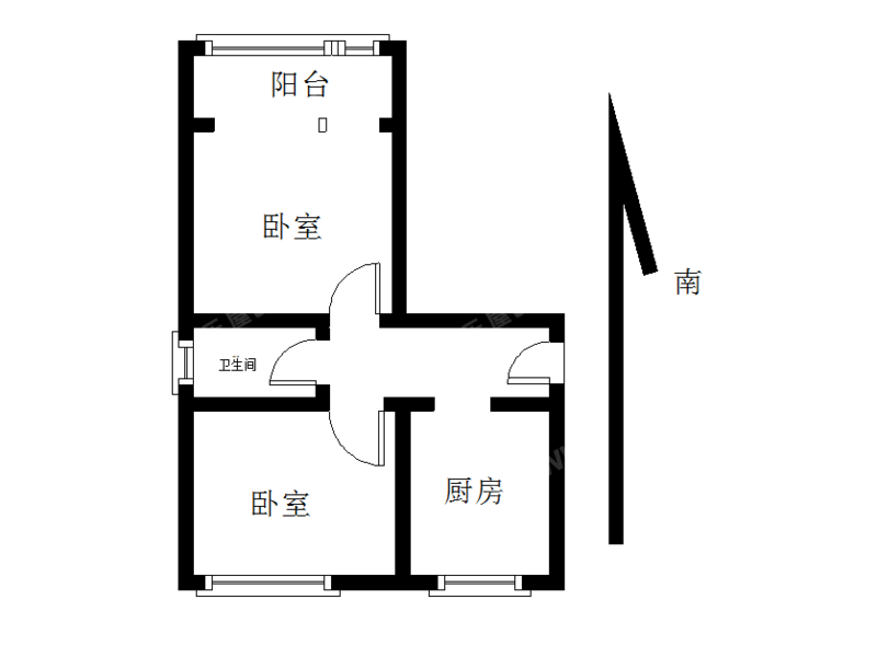 合肥安徽省徽京剧团宿舍户型照片_安徽省徽京剧团宿舍 2室0厅61.97m²整租