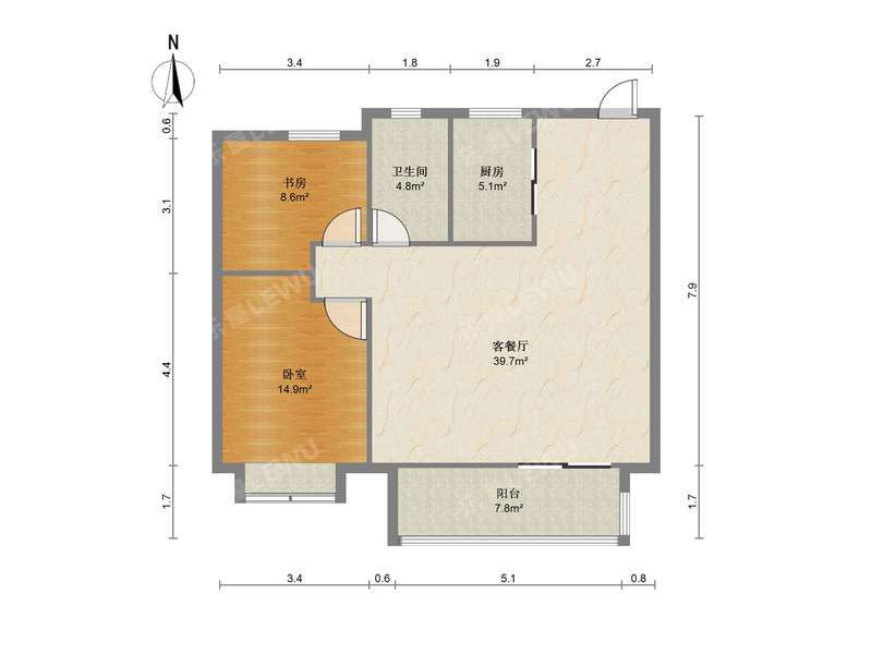巢湖宋都如意长江户型照片_宋都如意长江 3室2厅99m²毛坯