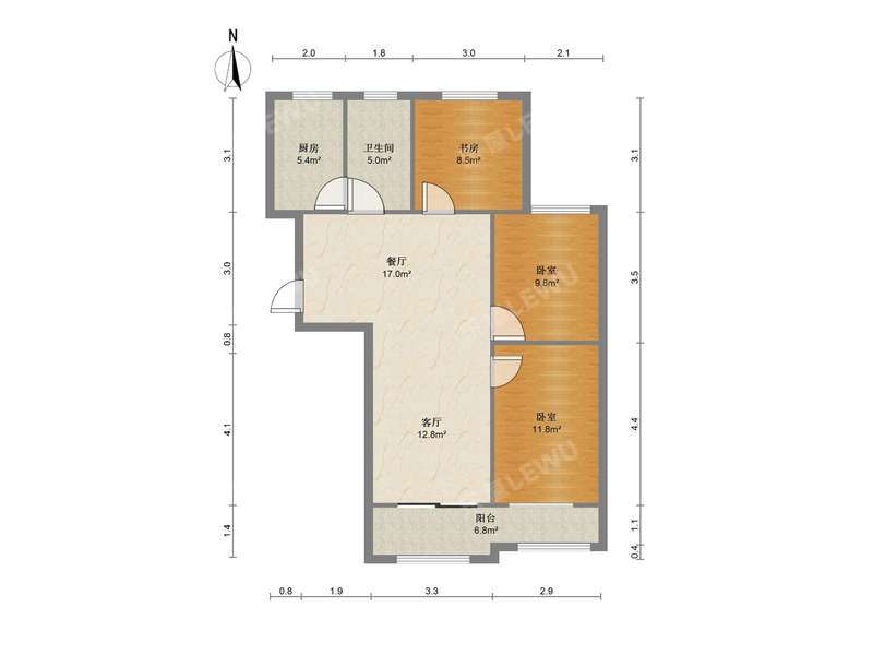 巢湖皖维东区户型照片_皖维东区 3室2厅94m²整租