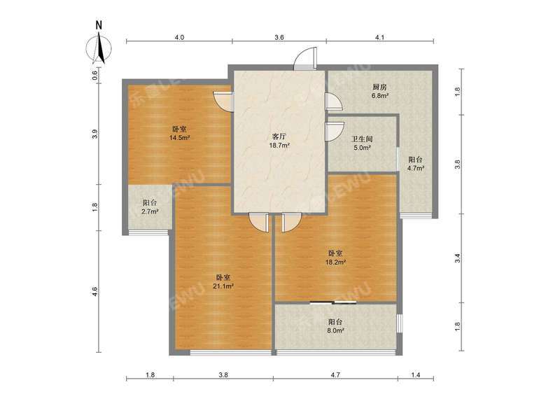 合肥晨阳世纪城户型照片_晨阳世纪城 3室1厅110.04m²精装修