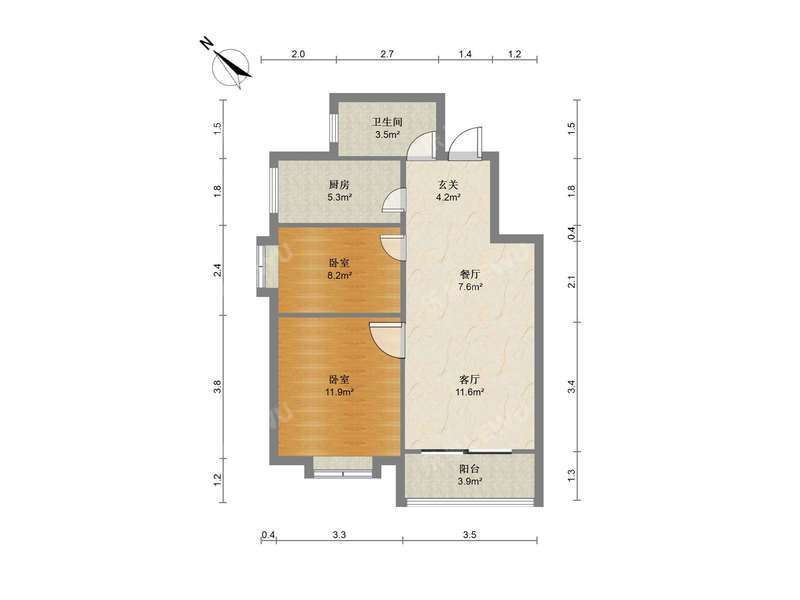 深圳东方半岛花园户型照片_东方半岛花园 2室2厅67.42m²满五年