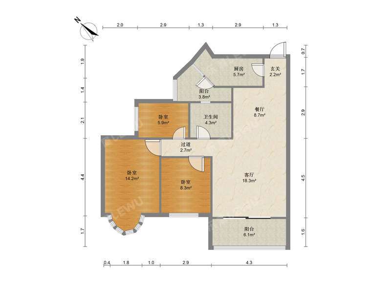深圳新亚洲花园户型照片_新亚洲花园 新出房源，户型方正，花园中间，住家安静舒适