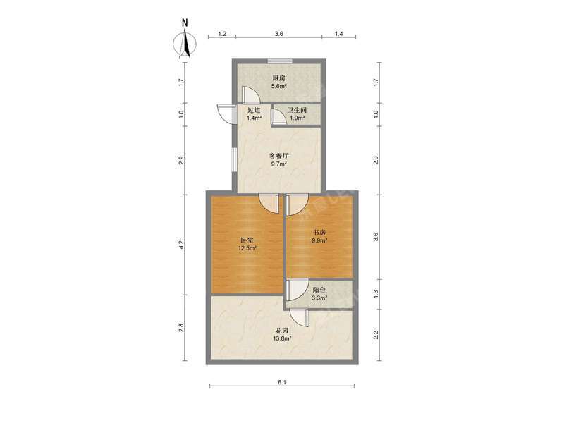 巢湖市第二人民医院职工小区(巢湖)户型照片_市第二人民医院职工小区(巢湖) 2室2厅52.5m²普通装修